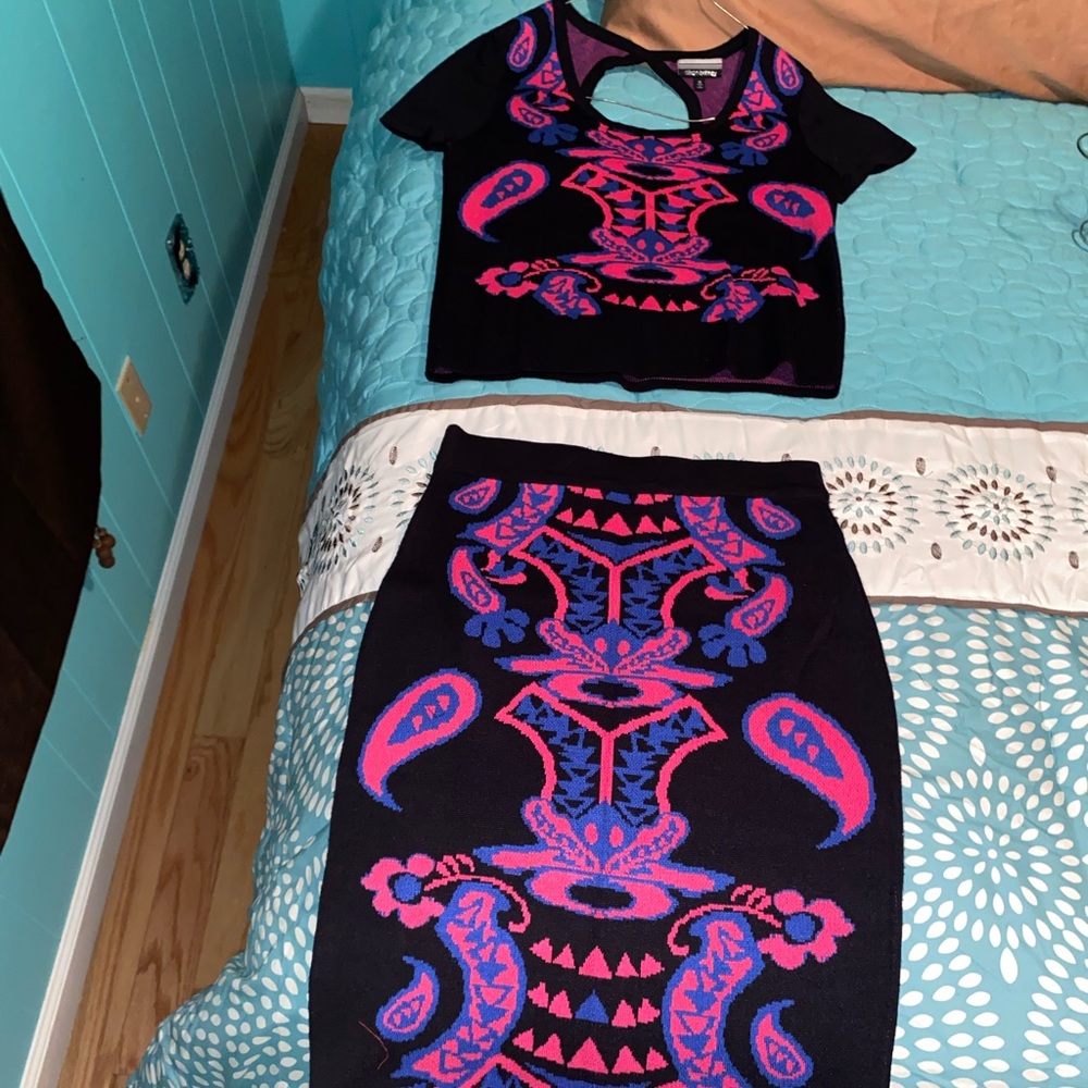 Allison Britney medium shirt and skirt combo